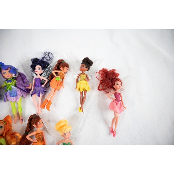 Lot Of 9 Disney Tinkerbell And Fairy Friends Mini Doll Fairies - Picture 4 of 4